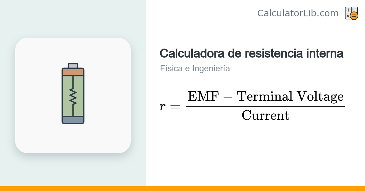 Calculadora de resistencia interna: FEM y caída de tensión en baterías ...