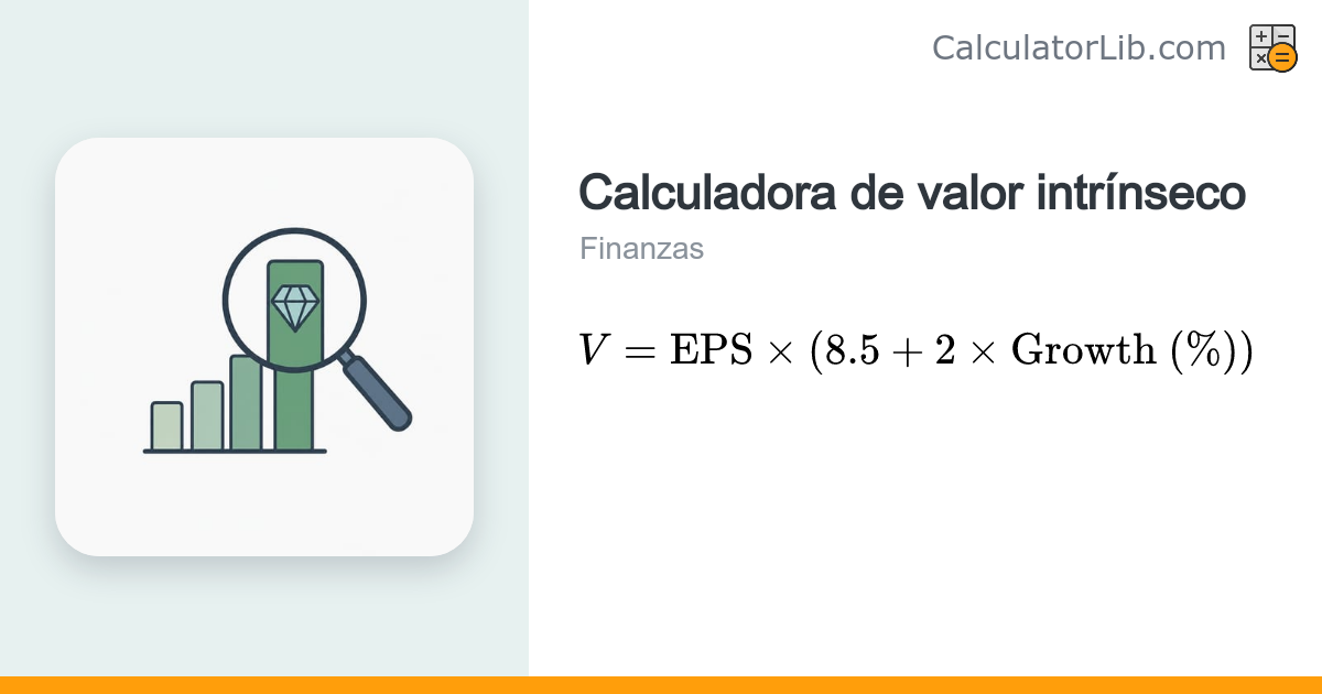 Calculadora de Valor Intrínseco — Fórmula de Graham - CalculatorLib