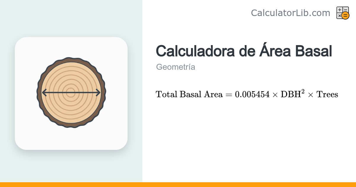Calculadora de Área Basal – DAP del Árbol a Pies Cuadrados - CalculatorLib