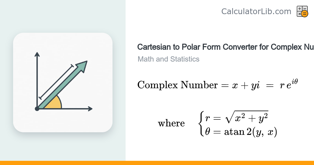 Cartesian to Polar Form Converter for Complex Numbers - CalculatorLib