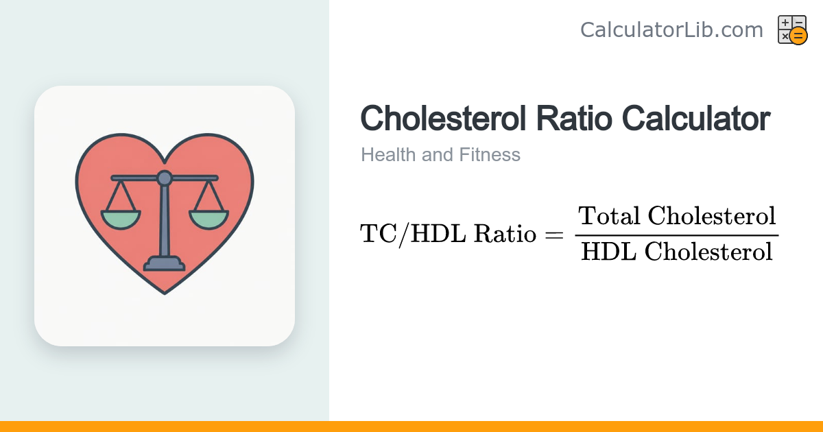 Cholesterol Ratio Calculator | TC/HDL Ratio - CalculatorLib