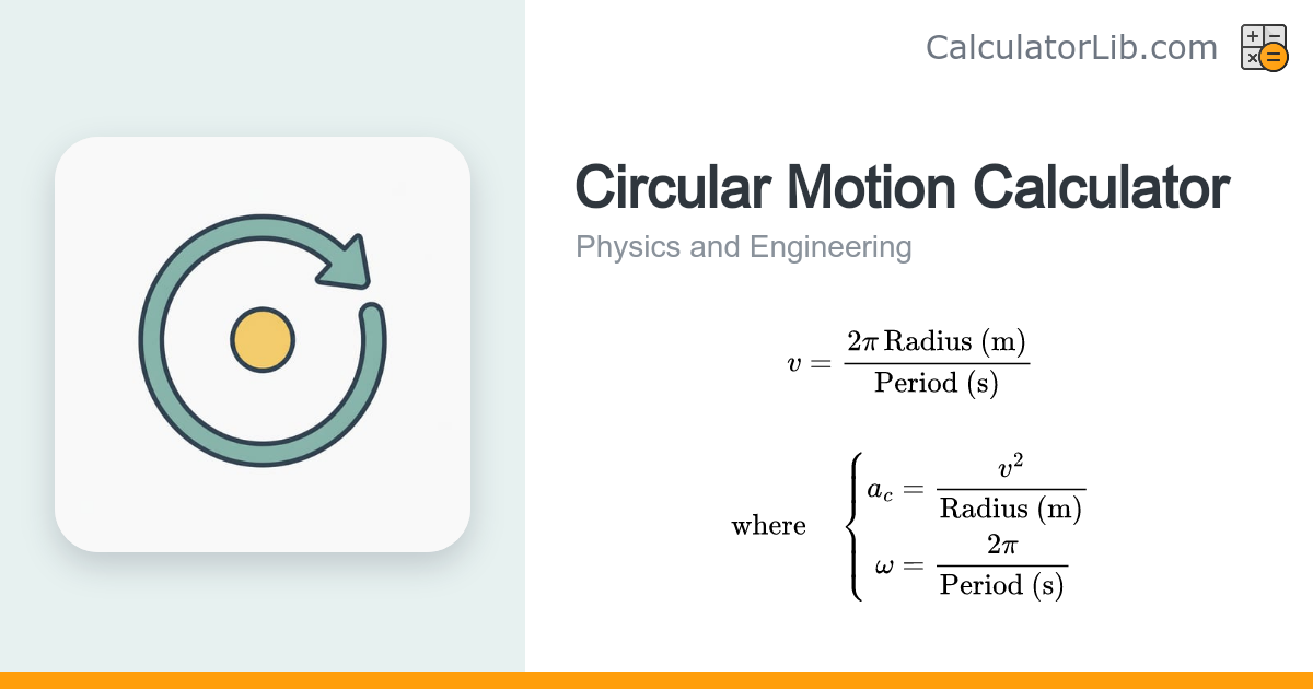 Circular Motion Calculator - Speed & Centripetal Acceleration ...