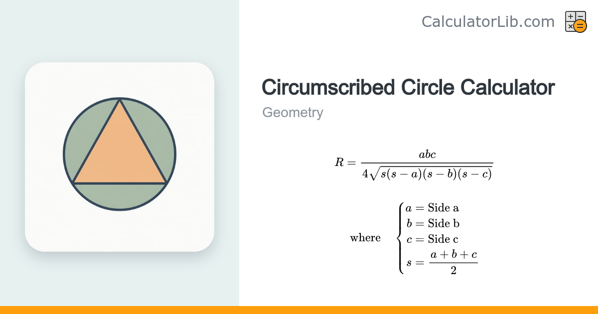 Circumscribed Circle Calculator | Circumradius of a Triangle ...