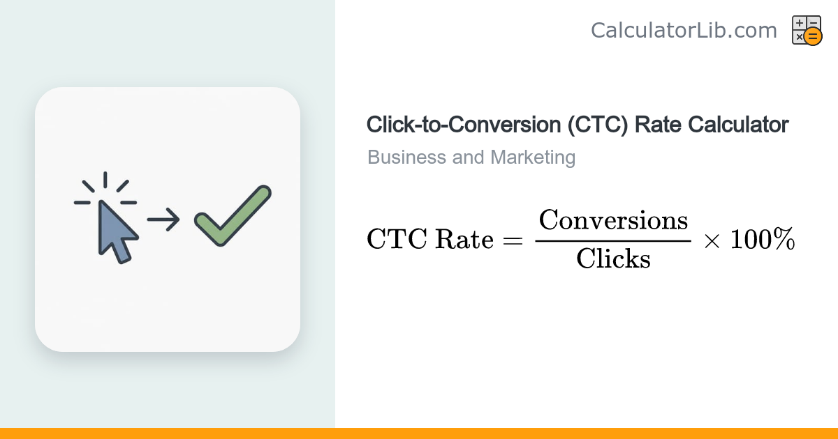 Click-to-Conversion (CTC) Rate Calculator - CalculatorLib