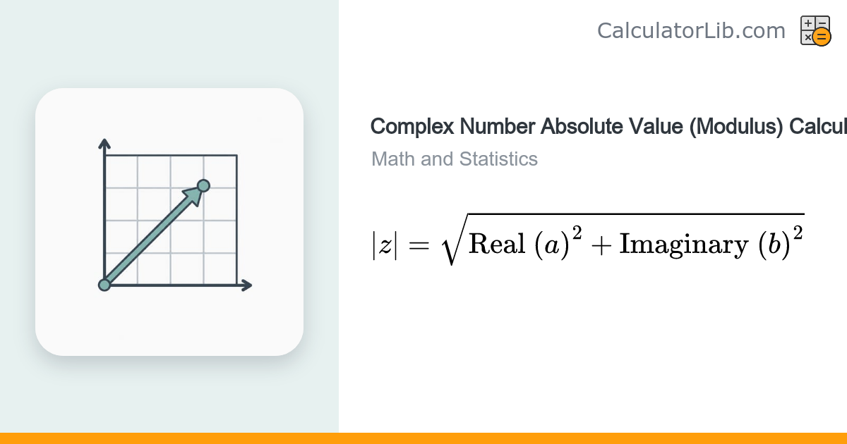Complex Number Absolute Value (Modulus) Calculator - CalculatorLib