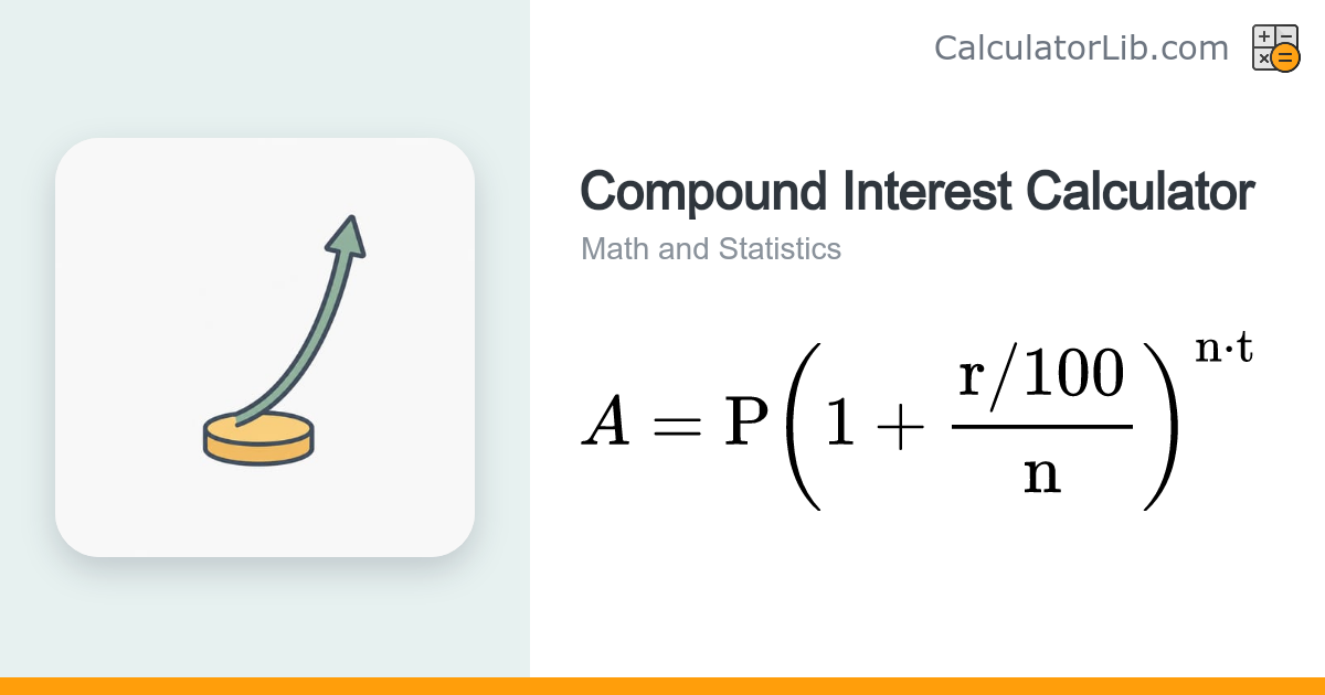 Compound Interest Calculator (Math Formula) - CalculatorLib