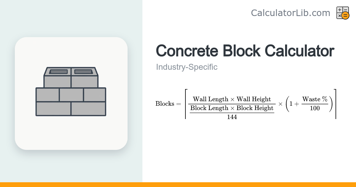Concrete Block Calculator - Estimate Blocks Needed - CalculatorLib
