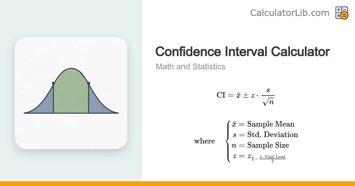 Confidence Interval Calculator - CalculatorLib