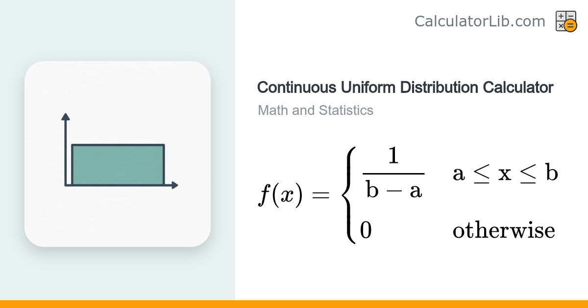 Continuous Uniform Distribution Calculator (PDF and CDF) - CalculatorLib