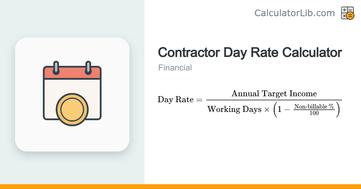 Contractor Day Rate Calculator | Billable Day Rate - CalculatorLib