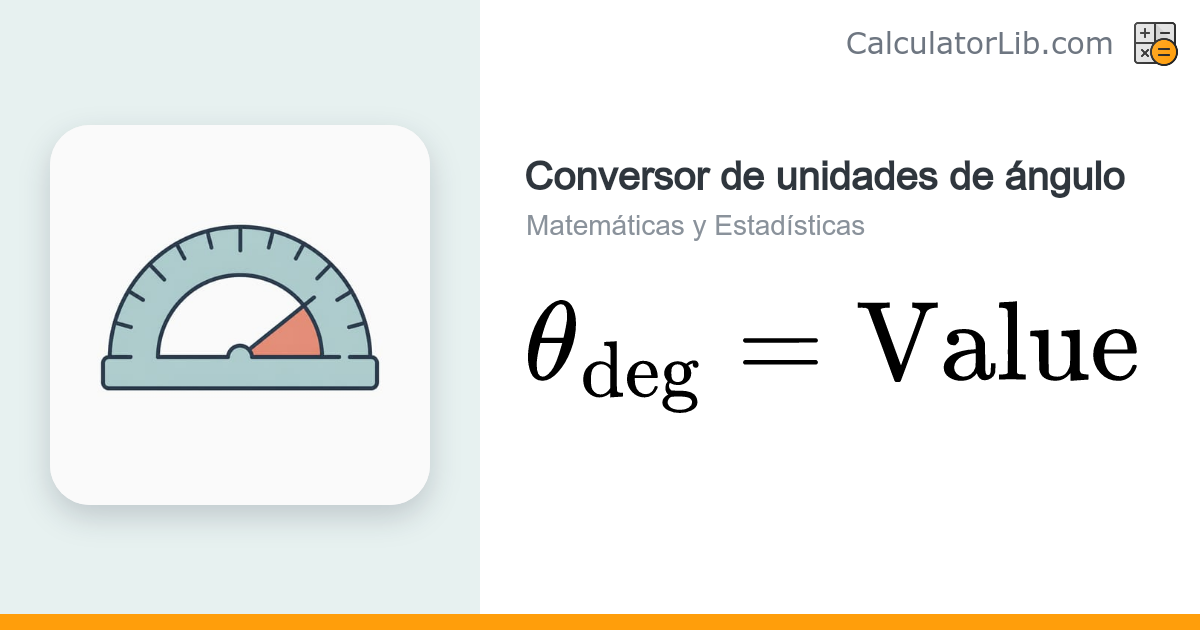 Conversor de unidades de ángulo (grados, radianes, gon, mils ...