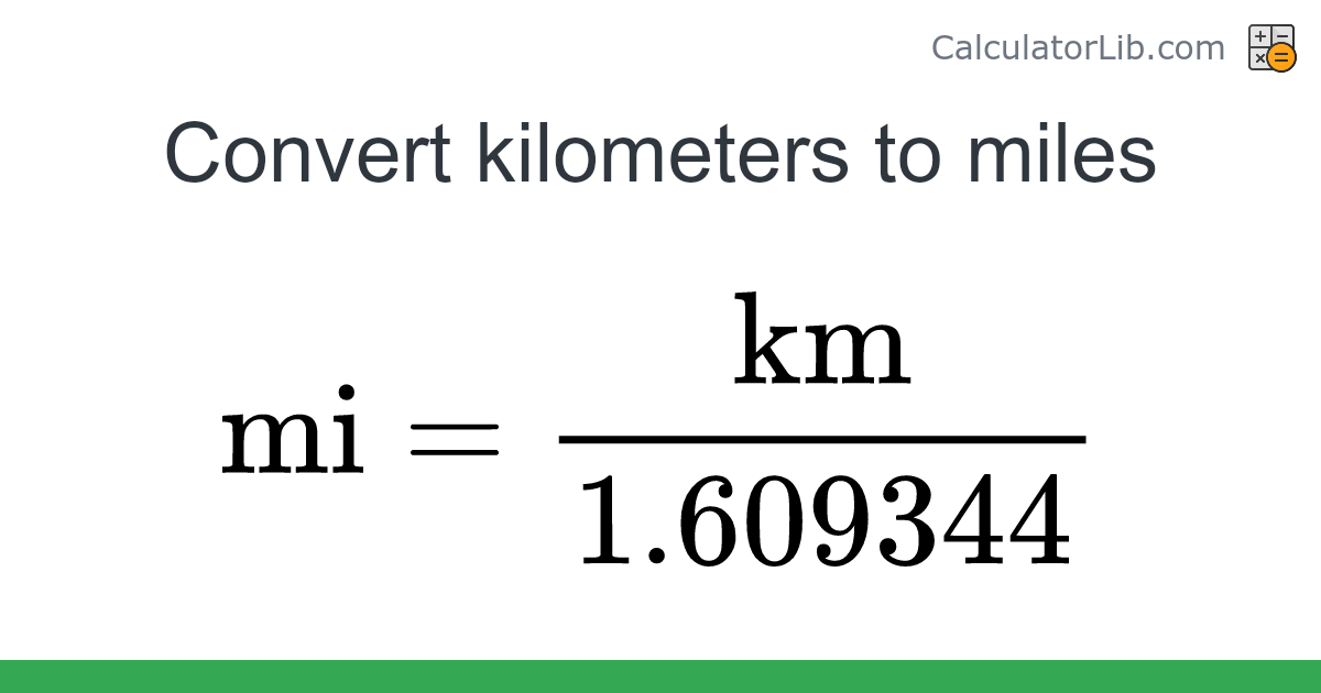 1km to miles - CalculatorLib