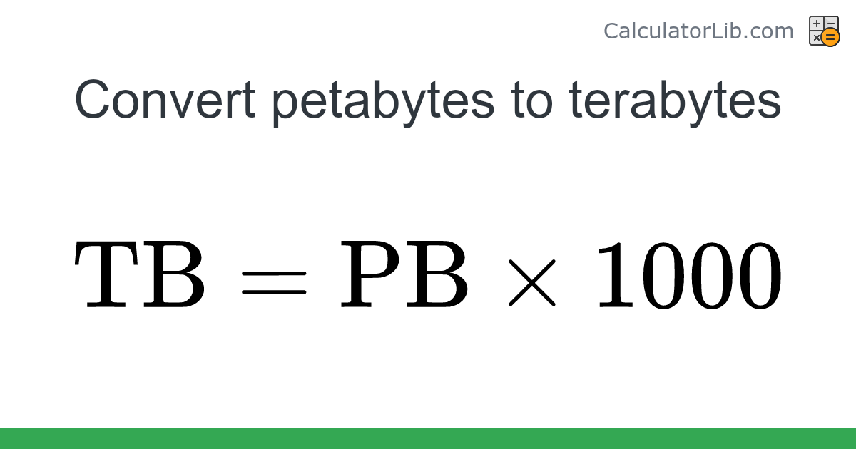 Petabytes → Terabytes converter (PB to TB) - Digital Converter ...
