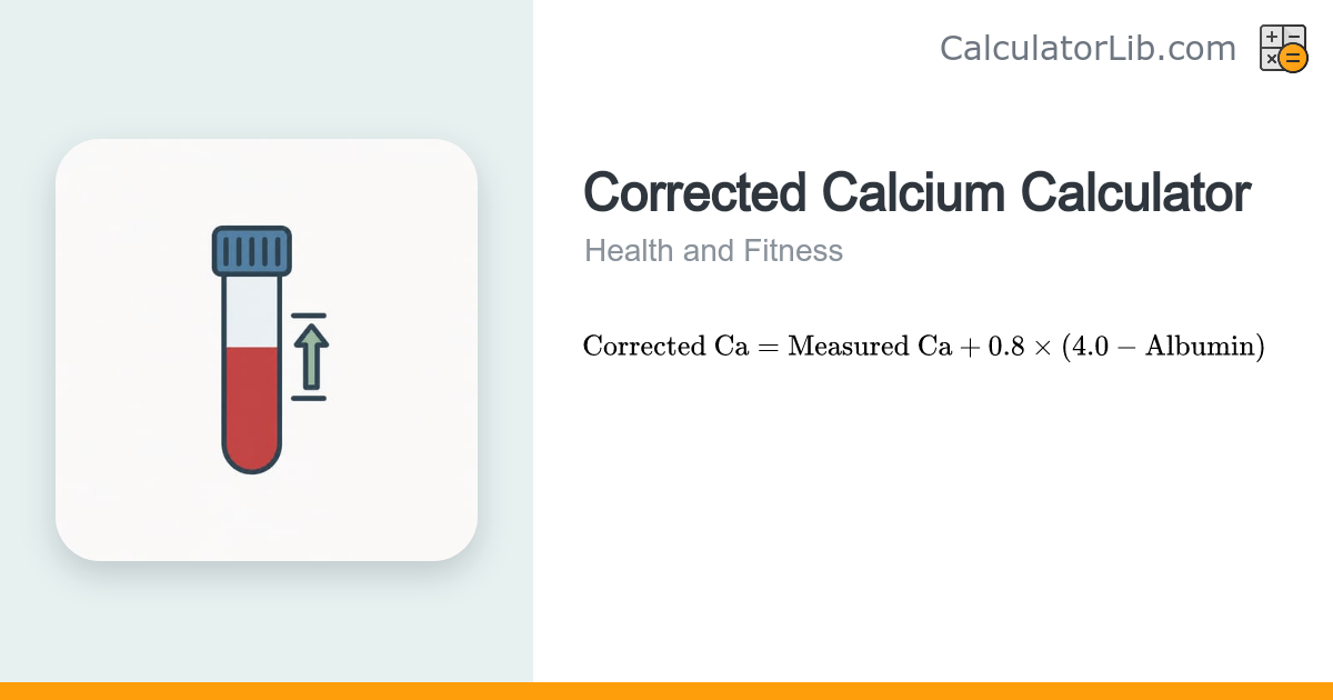 Corrected Calcium Calculator (Albumin) - CalculatorLib