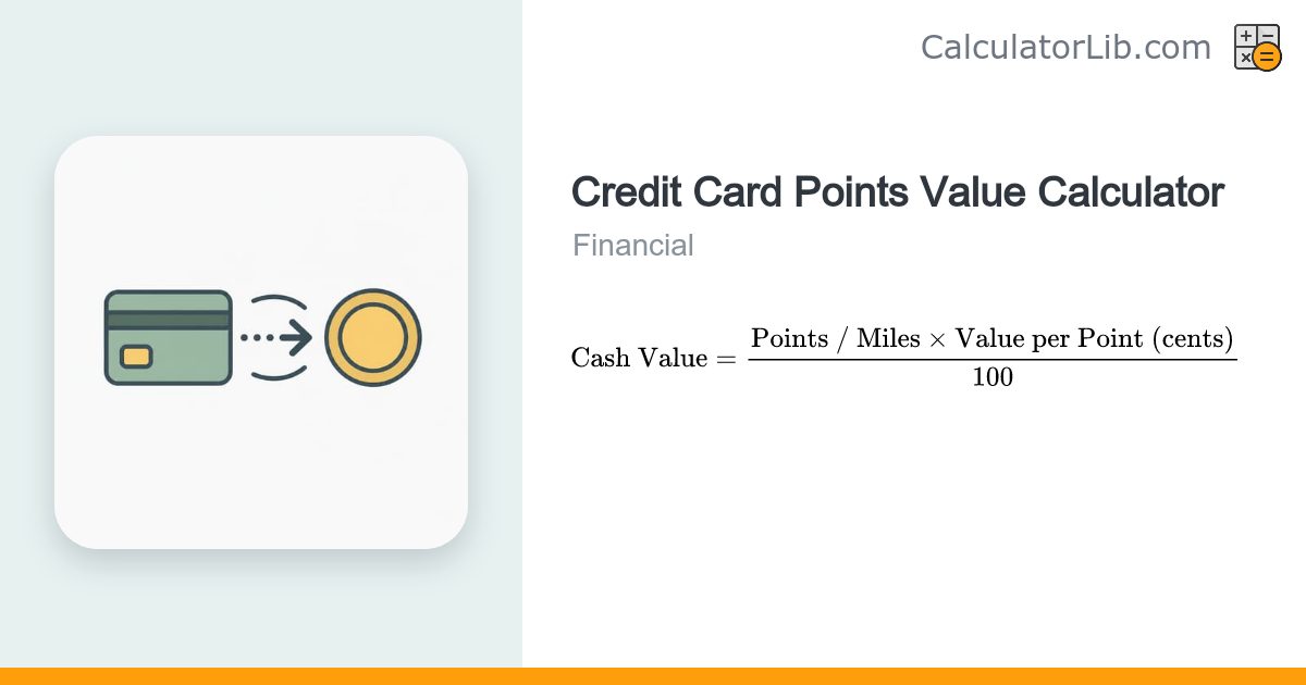 Credit Card Points Value Calculator - CalculatorLib