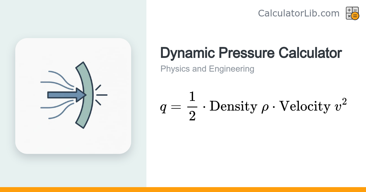 Dynamic Pressure Calculator (q = ½ρv²) - CalculatorLib