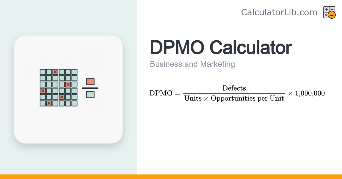 DPMO (Defects Per Million Opportunities) Calculator - CalculatorLib