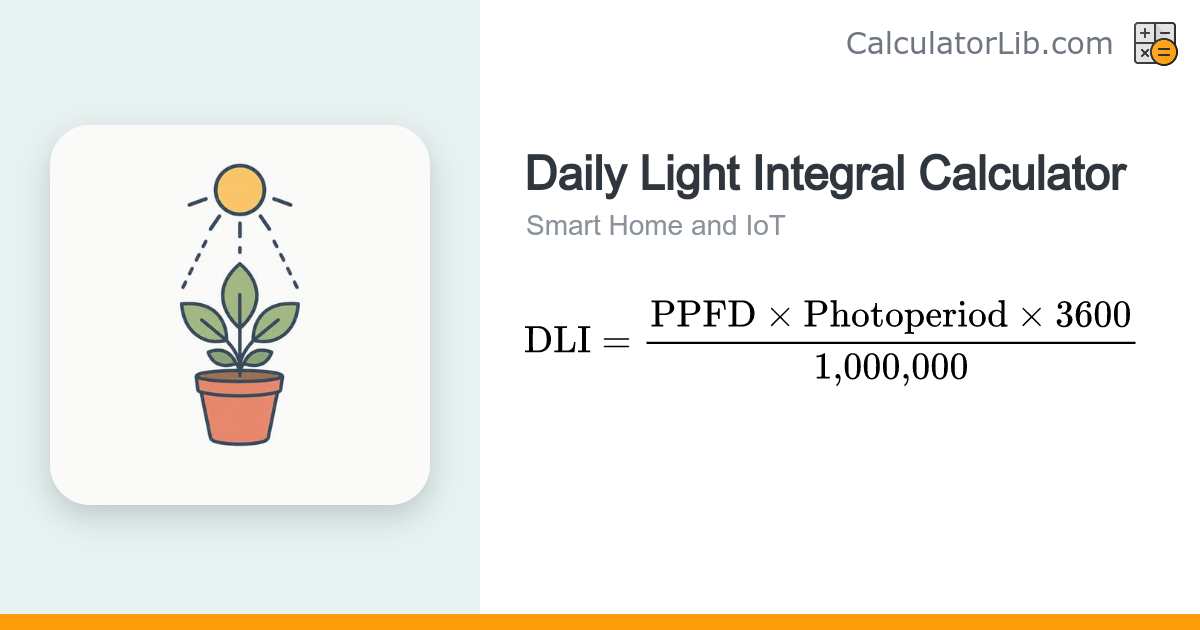 Daily Light Integral (DLI) Calculator - CalculatorLib