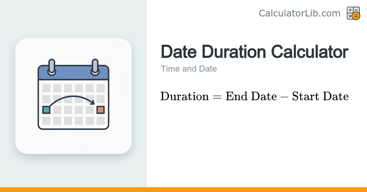 Date Duration Calculator - CalculatorLib