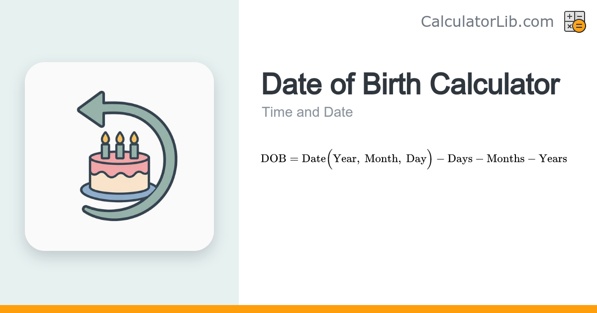 Date of Birth Calculator — Find DOB from Age - CalculatorLib