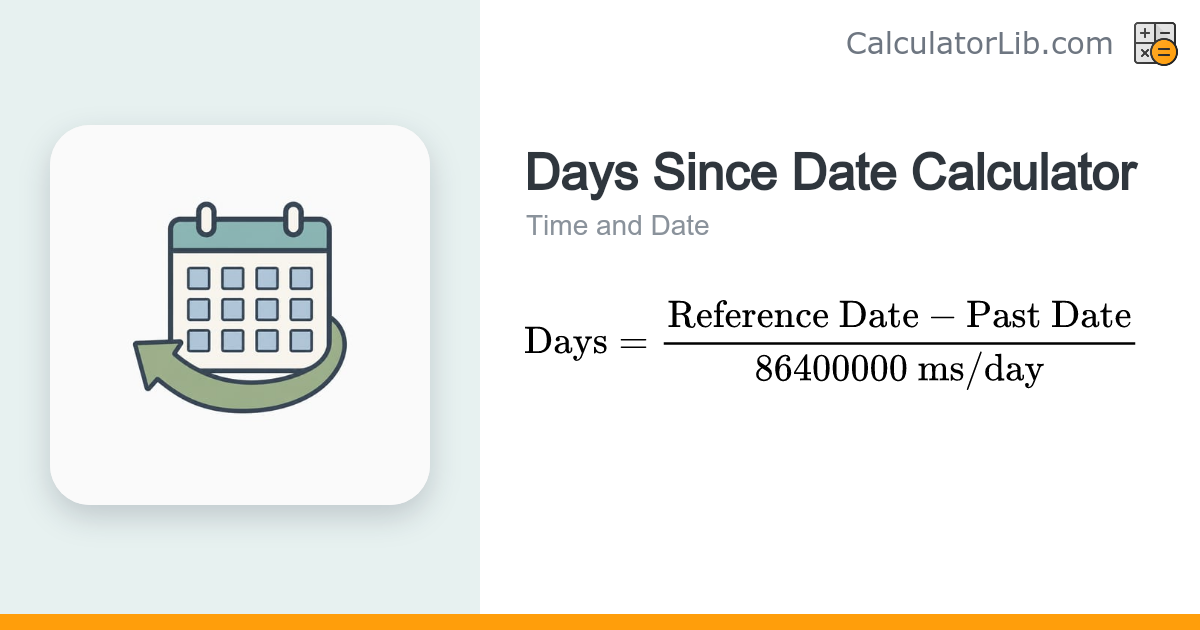 Days Since Date Calculator – How Many Days Ago? - CalculatorLib