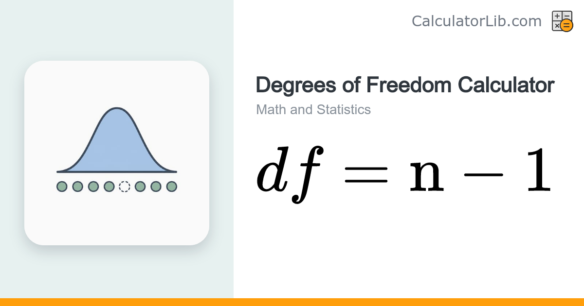 Degrees of Freedom Calculator (df) - CalculatorLib
