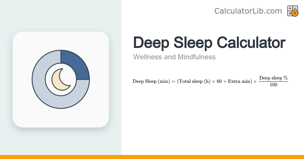 Deep Sleep Calculator — Estimate Nightly Deep Sleep - CalculatorLib