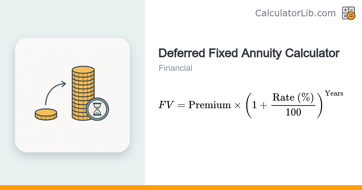 Deferred Fixed Annuity Calculator | Growth & Future Value - CalculatorLib
