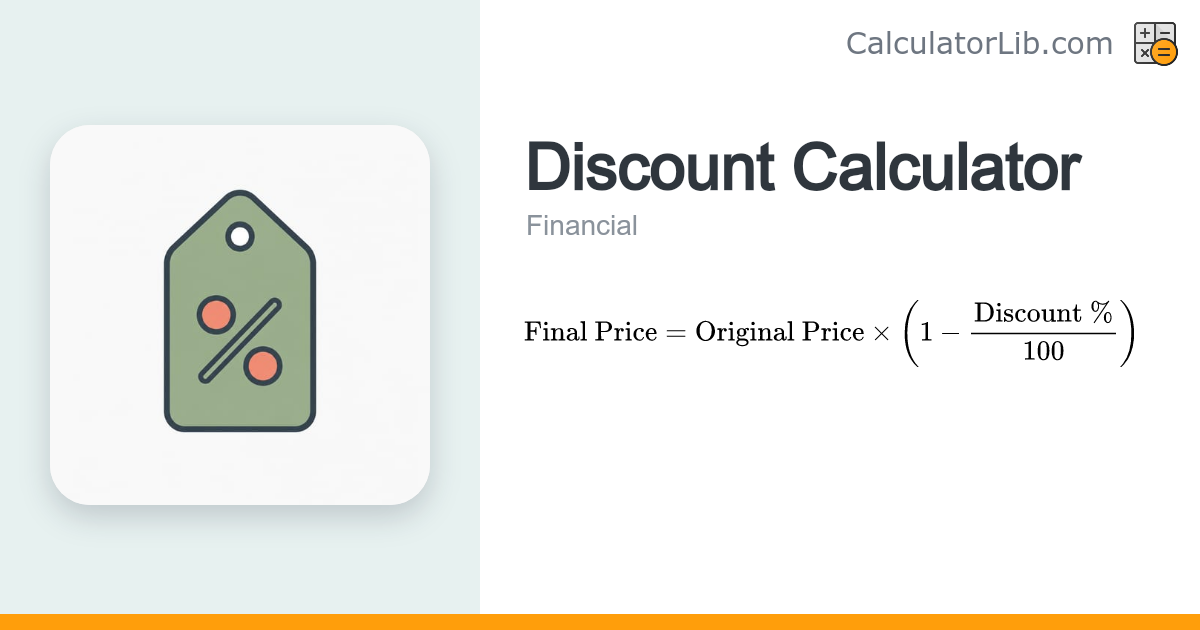 Discount Calculator - CalculatorLib