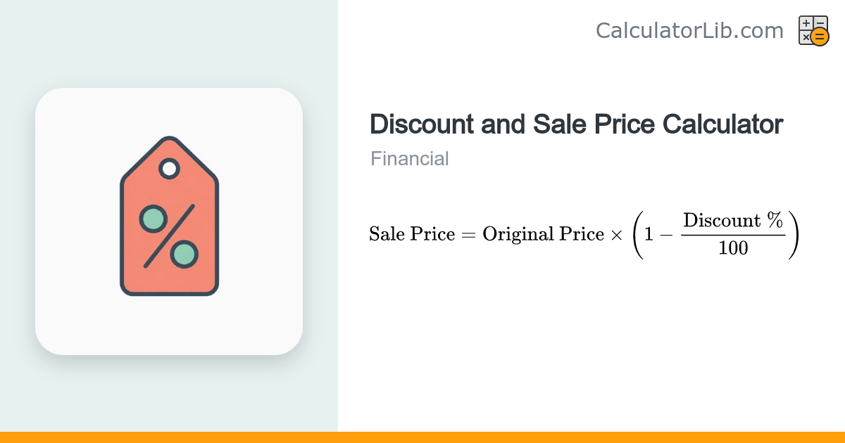 Discount and Sale Price Calculator | Percent Off - CalculatorLib