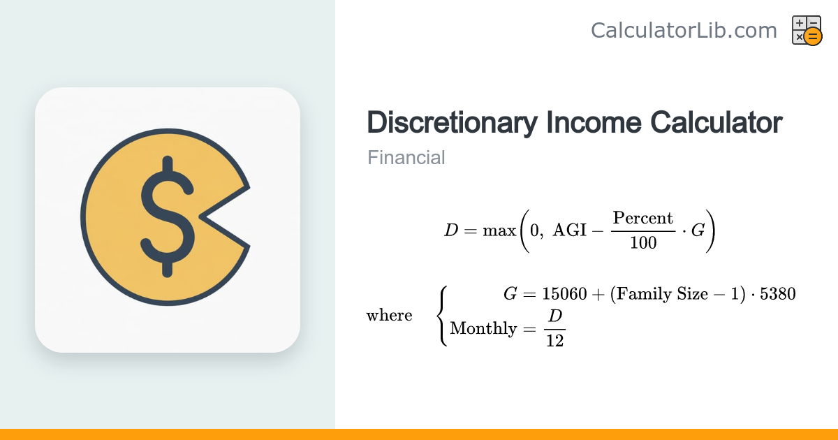 Discretionary Income Calculator (US Student Loans) - CalculatorLib