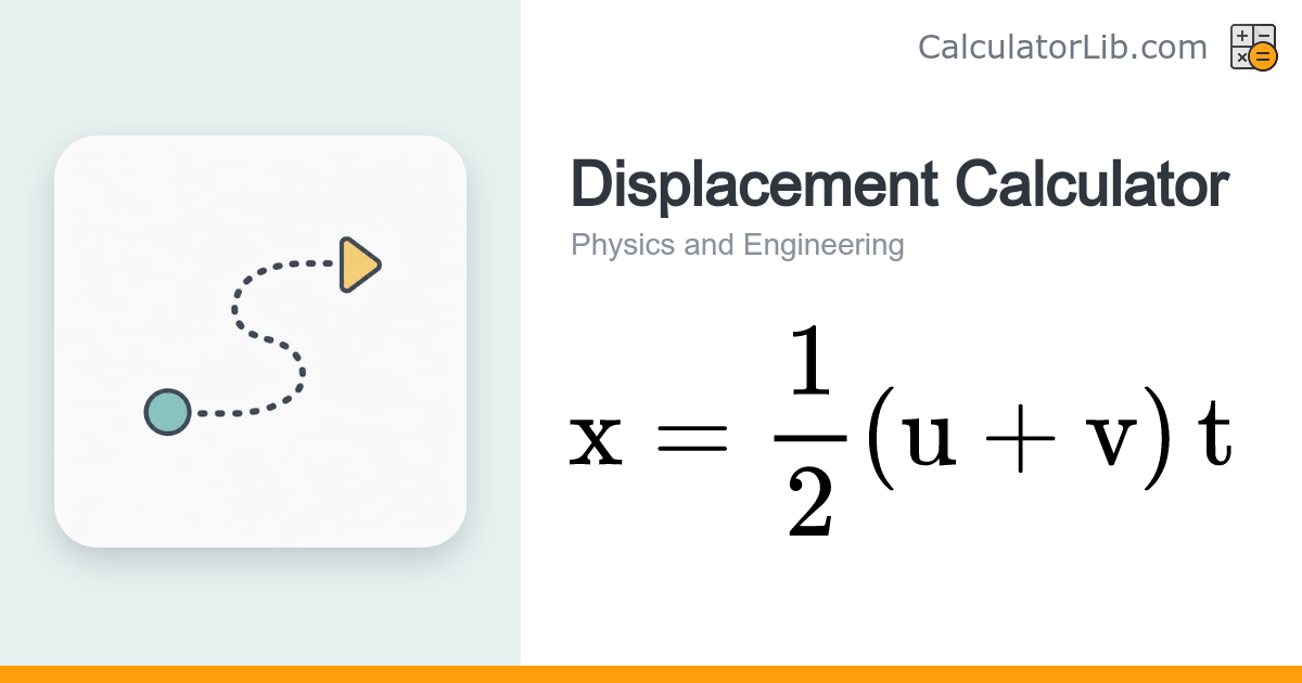 Displacement (Kinematics) Calculator - CalculatorLib