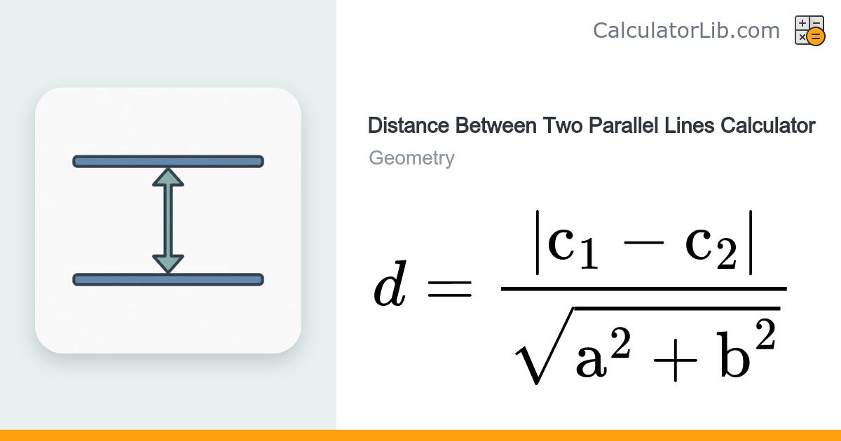 Distance Between Two Parallel Lines Calculator - CalculatorLib