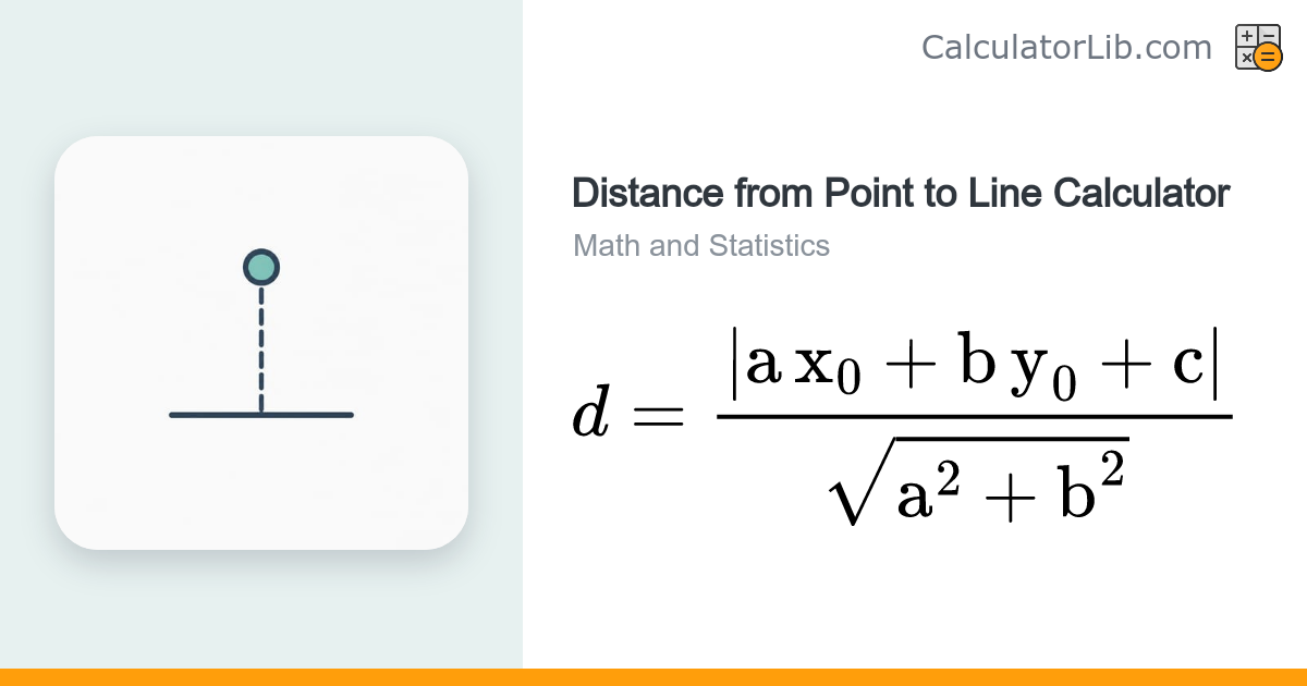 Distance from Point to Line Calculator - CalculatorLib