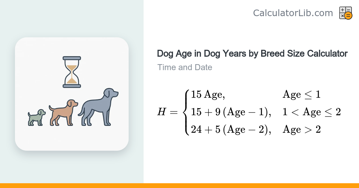 Dog Age by Size Calculator — Small, Medium, Large Breed Years ...