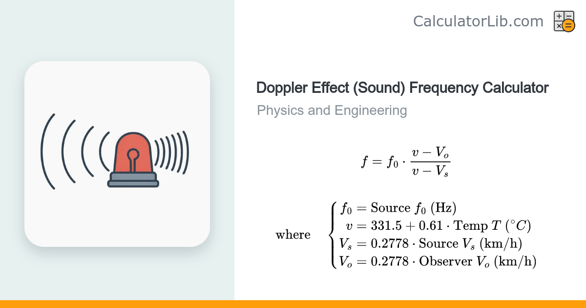 Doppler Effect (Sound) Frequency Calculator - CalculatorLib