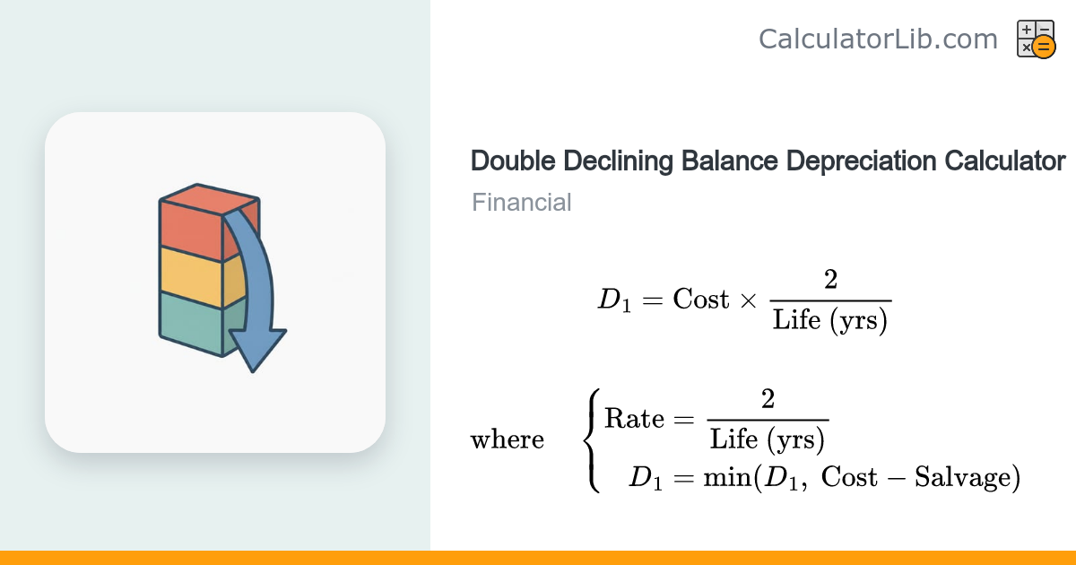 Double Declining Balance Depreciation Calculator - CalculatorLib