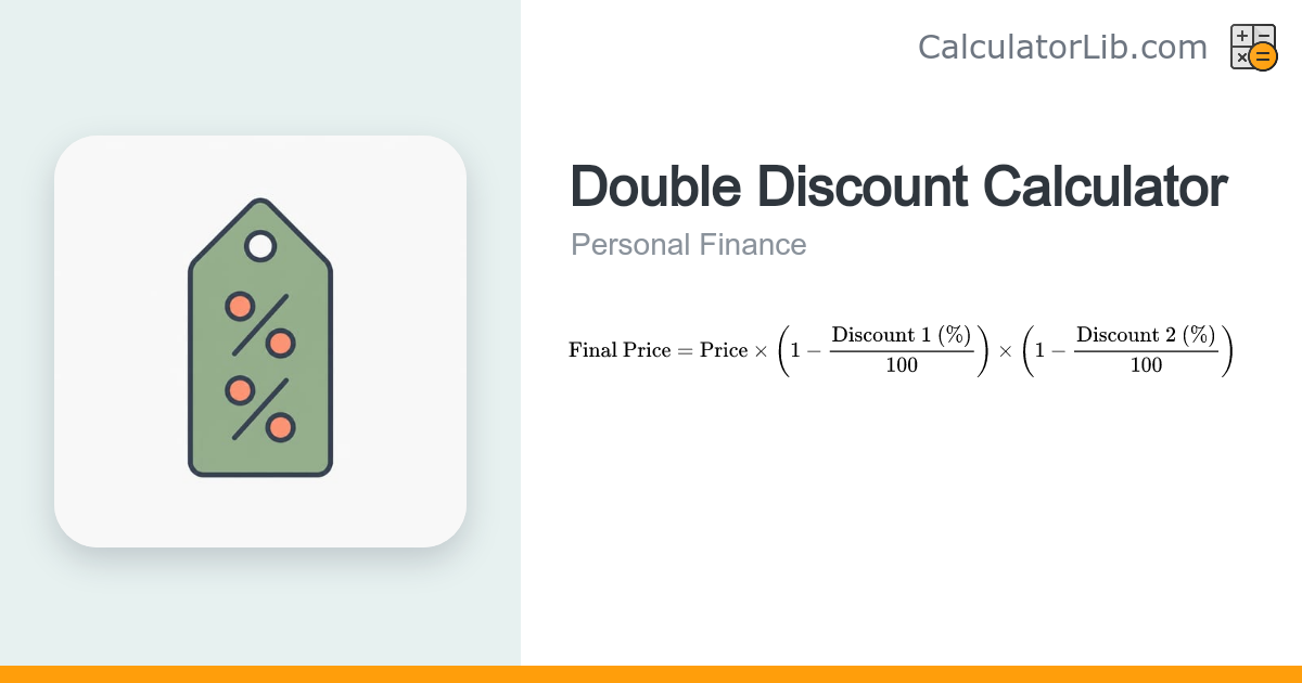 Double Discount Calculator — Stacked Discounts - CalculatorLib