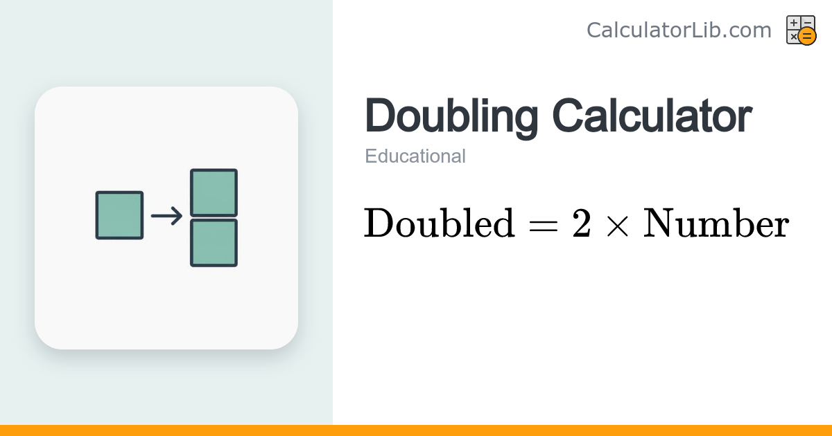Doubling Calculator (Double a Number) - CalculatorLib