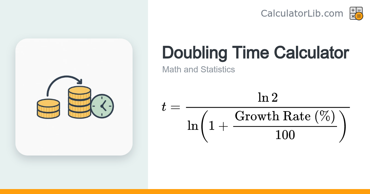 Doubling Time Calculator - CalculatorLib