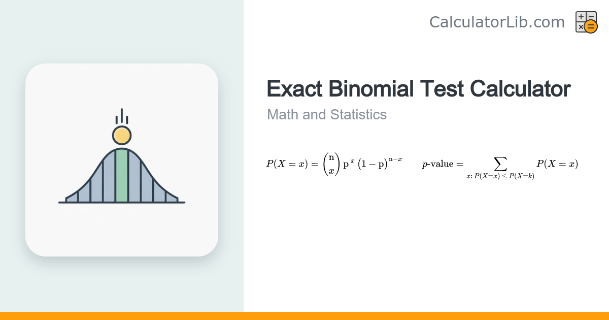 Exact Binomial Test Calculator (p-value) - CalculatorLib