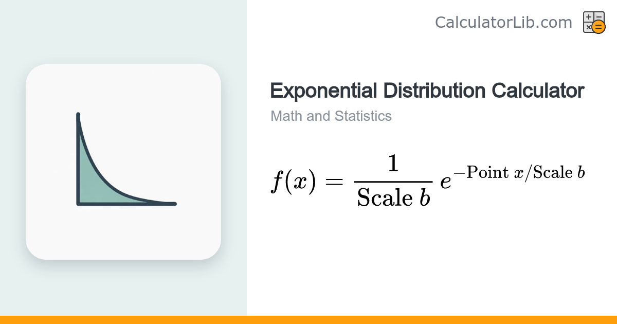 Exponential Distribution Calculator (PDF & Cumulative) - CalculatorLib