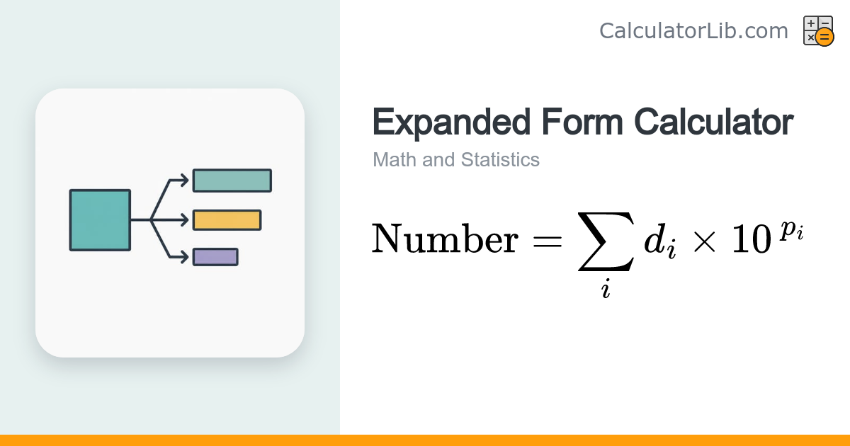 Expanded Form Calculator - Write Numbers in Expanded Form - CalculatorLib