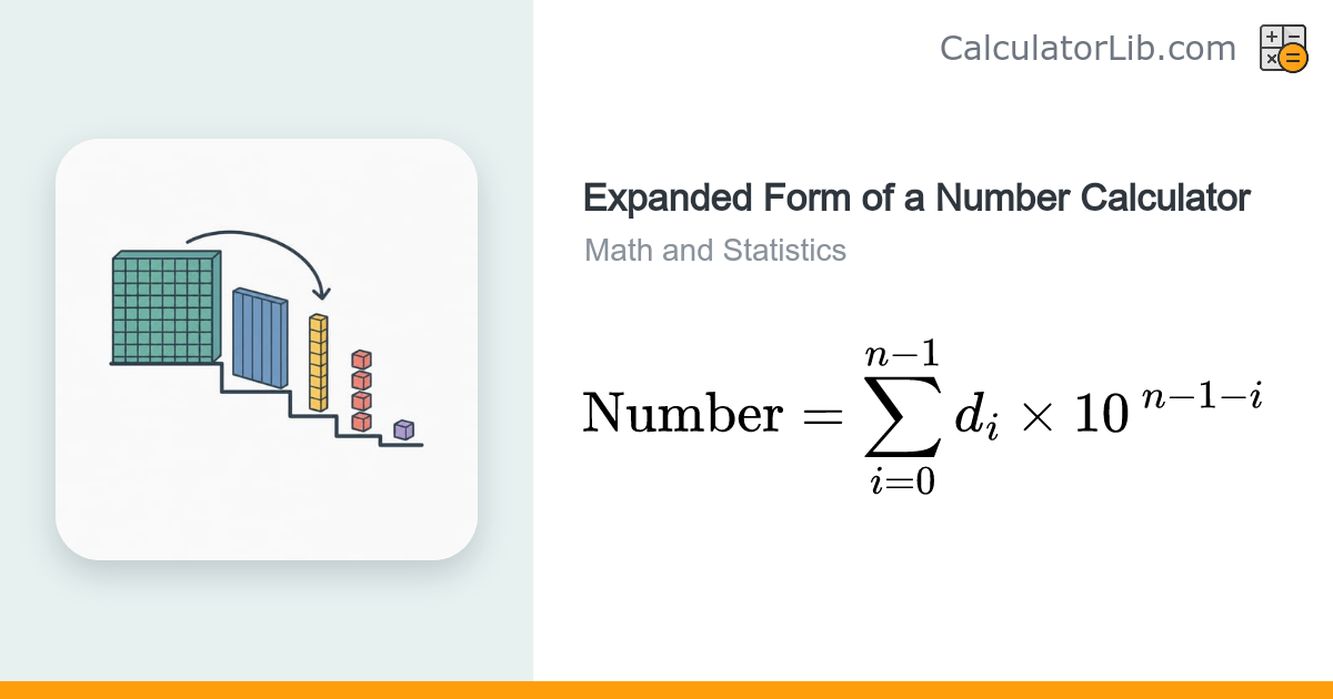 Expanded Form of a Number Calculator (Place Value) - CalculatorLib