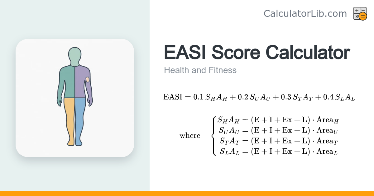 EASI Score Calculator — Eczema Area & Severity Index - CalculatorLib