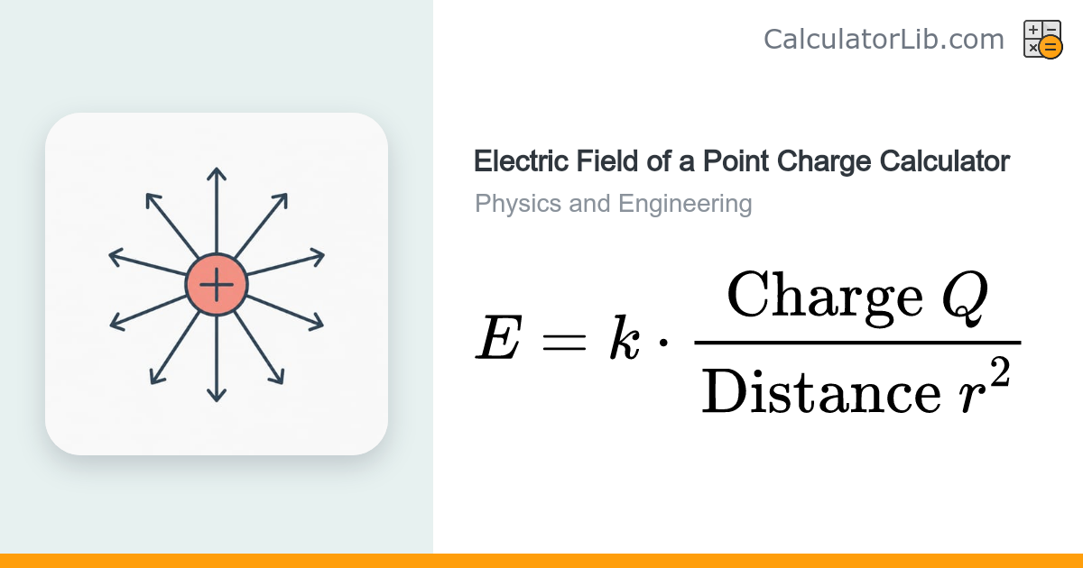 Electric Field of a Point Charge Calculator | E = kQ/r² - CalculatorLib