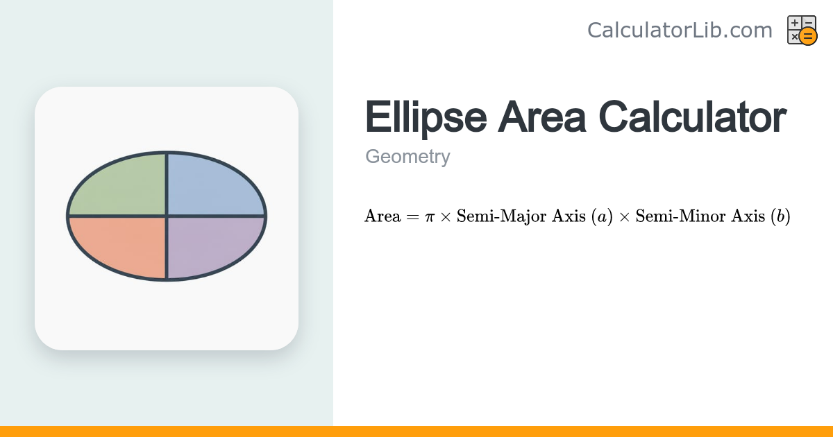 Ellipse Area Calculator - CalculatorLib