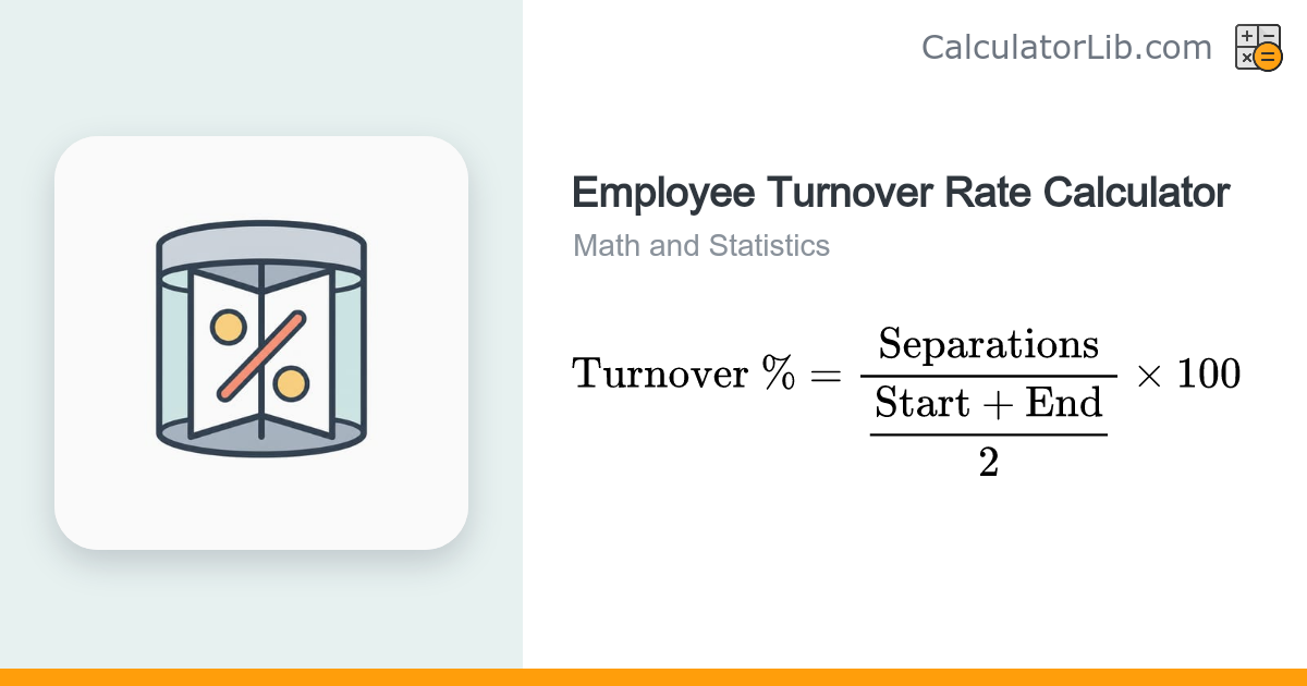 Employee Turnover Rate Calculator | Free HR Tool - CalculatorLib