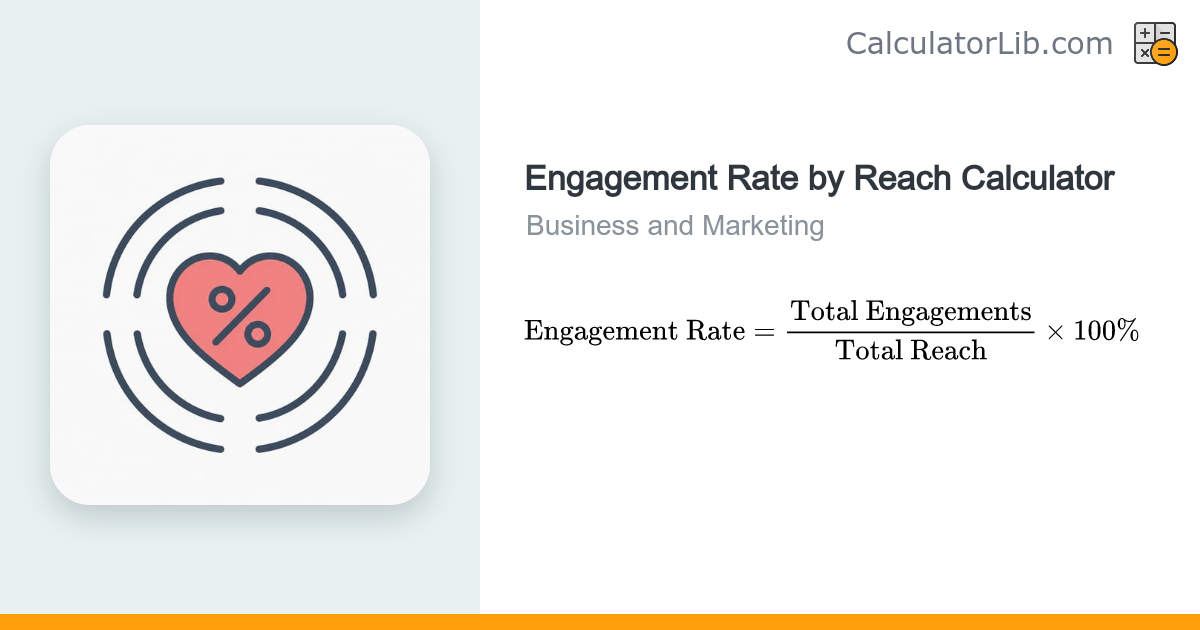 Engagement Rate by Reach Calculator (%) - CalculatorLib