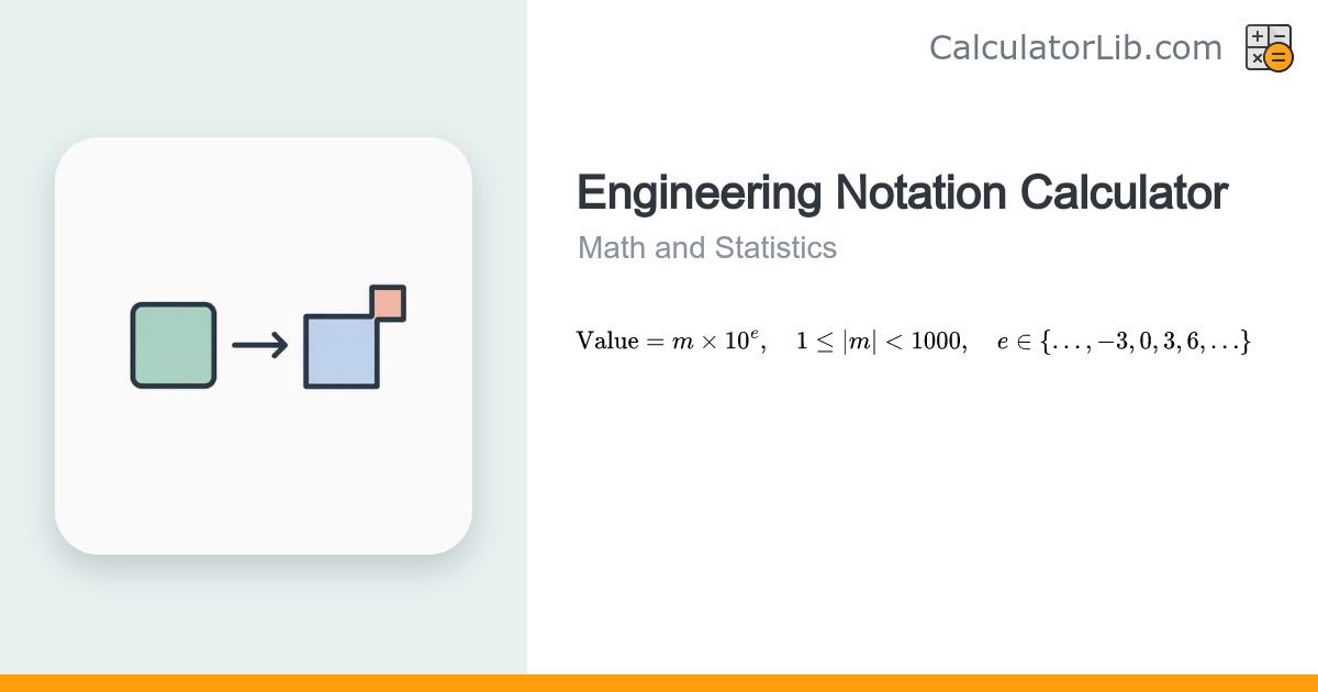 Engineering Notation Calculator — Convert Numbers - CalculatorLib